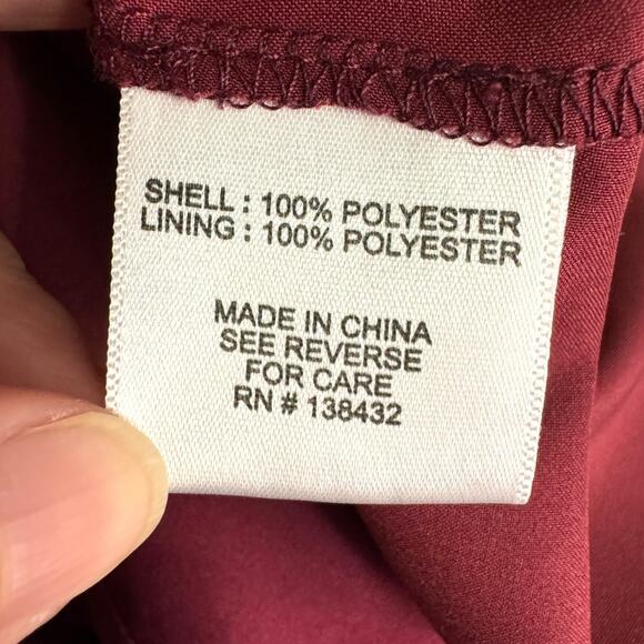 Modcloth Burgundy Sheer Floral Embroidered Halter Neck Fairy Goth Dress Womens M - Picture 12 of 12